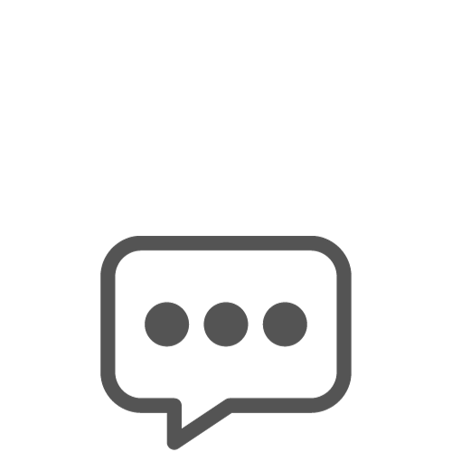 A conversation bubble icon, symbolizing open and honest communication.