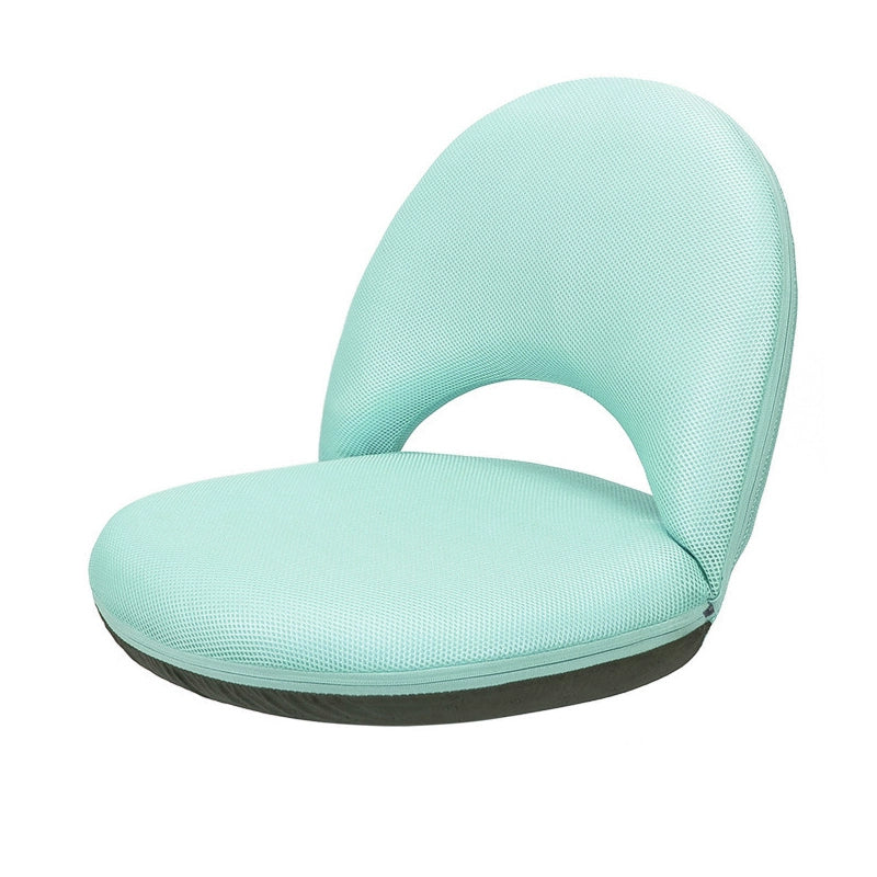 The ZenFlex Chair in a soothing light green color, showcasing a sleek and modern design. The chair is crafted with ergonomic contours and an adjustable backrest for enhanced comfort and support.